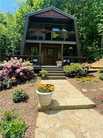 a front view of a house