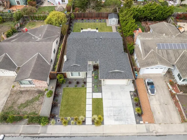 a city view of ocean and a residential space