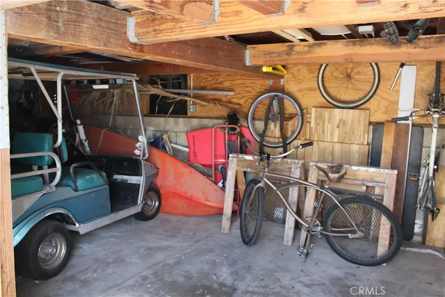 a view of a room with rack on the wall