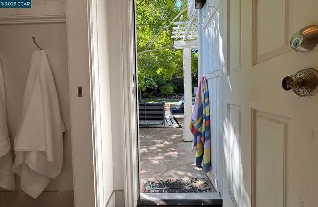 a view of a walk in closet