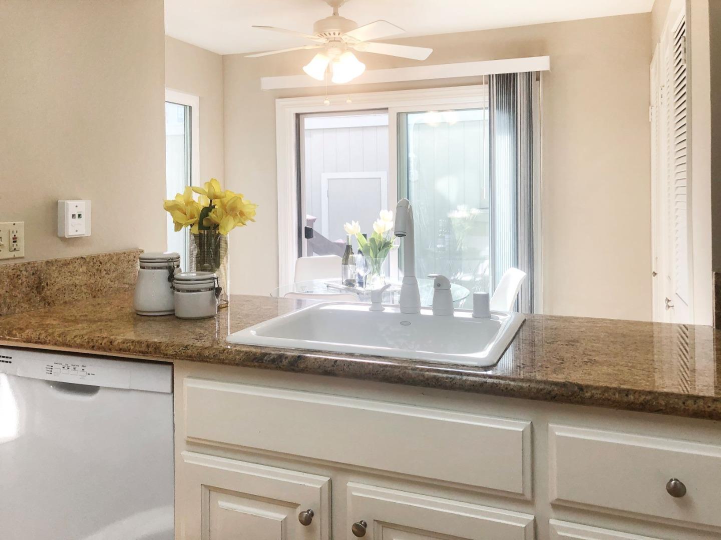 213 Ortega Avenue Mountain View, CA 94040 - Photo 9 of 37 a kitchen with granite countertop a potted plant on the counter and a granite counter tops