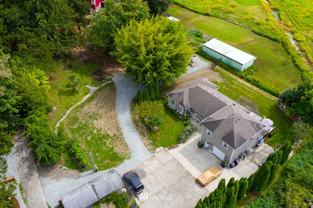 16722 Blodgett Road Mount Vernon, WA 98274 - Photo 35 of 37 an aerial view of a house with a yard