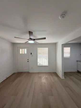 an empty room with a window