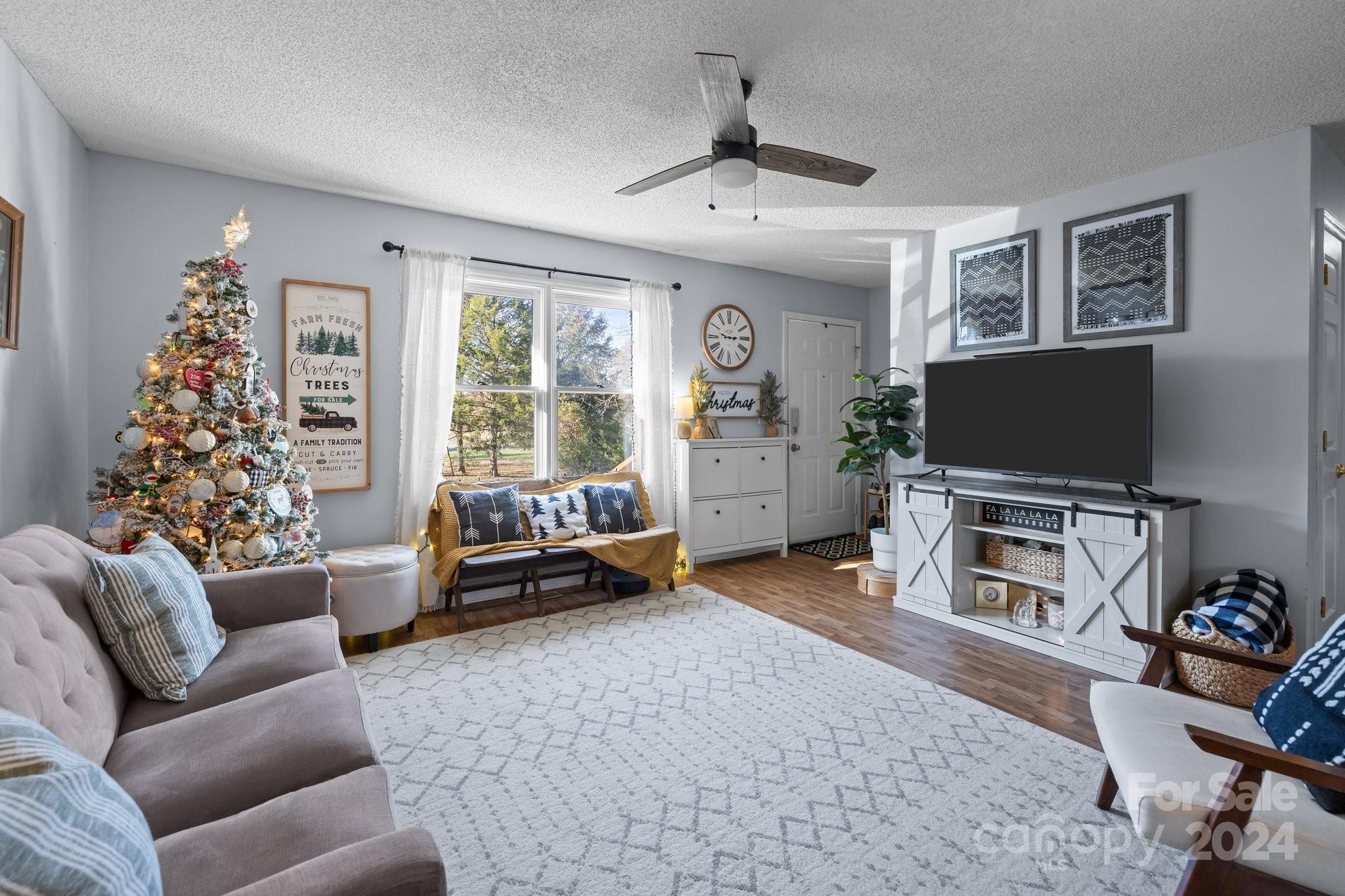 8450 Renee Ford Road Stanfield, NC 28163 - Photo 6 of 39 a living room with furniture and a flat screen tv