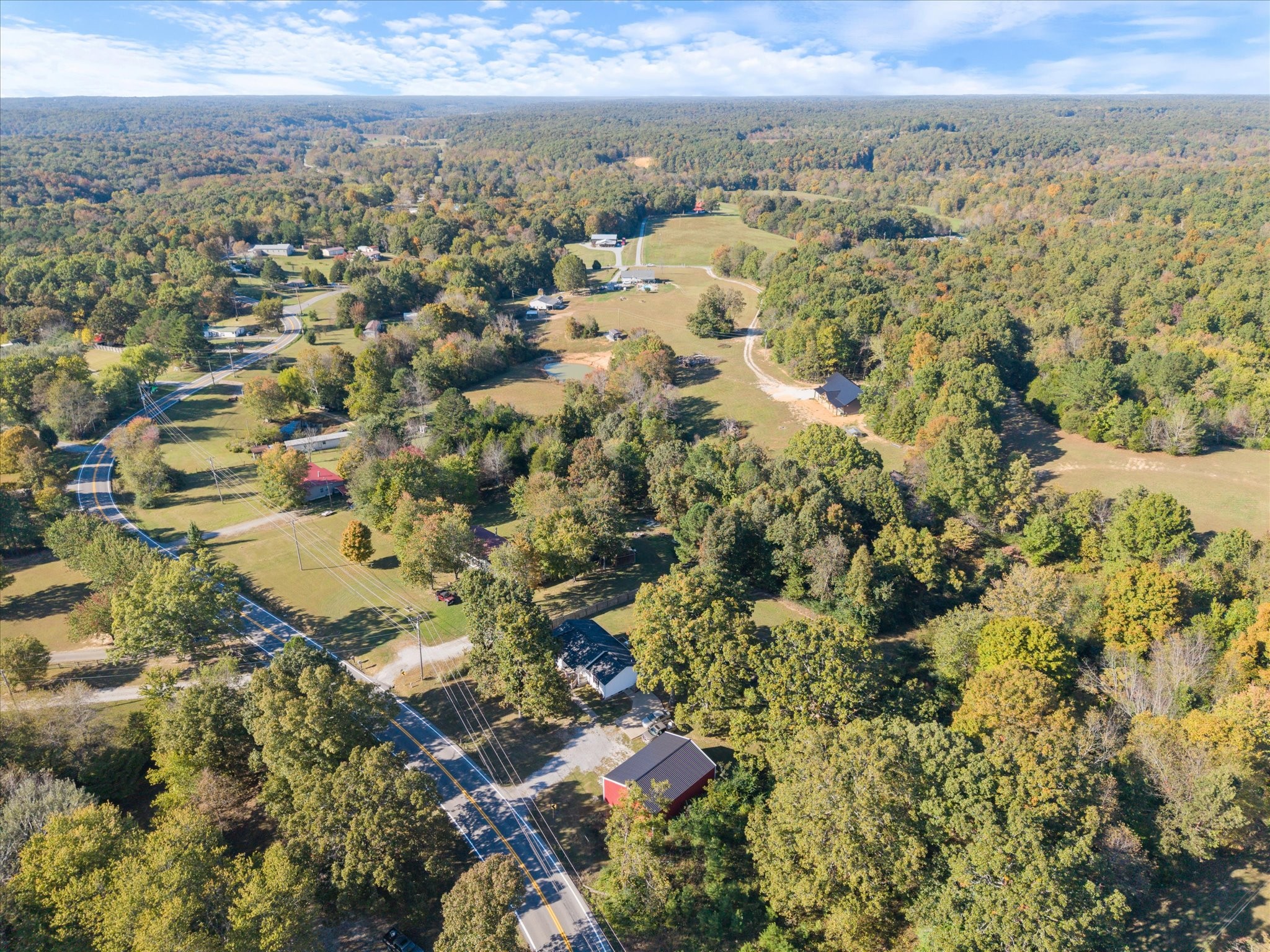 1318 Yellow Creek Road Dickson, TN 37055 - Photo 31 of 37 an aerial view of residential houses with outdoor space