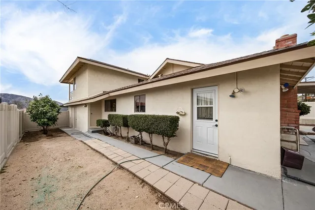 a view of balcony with furniture