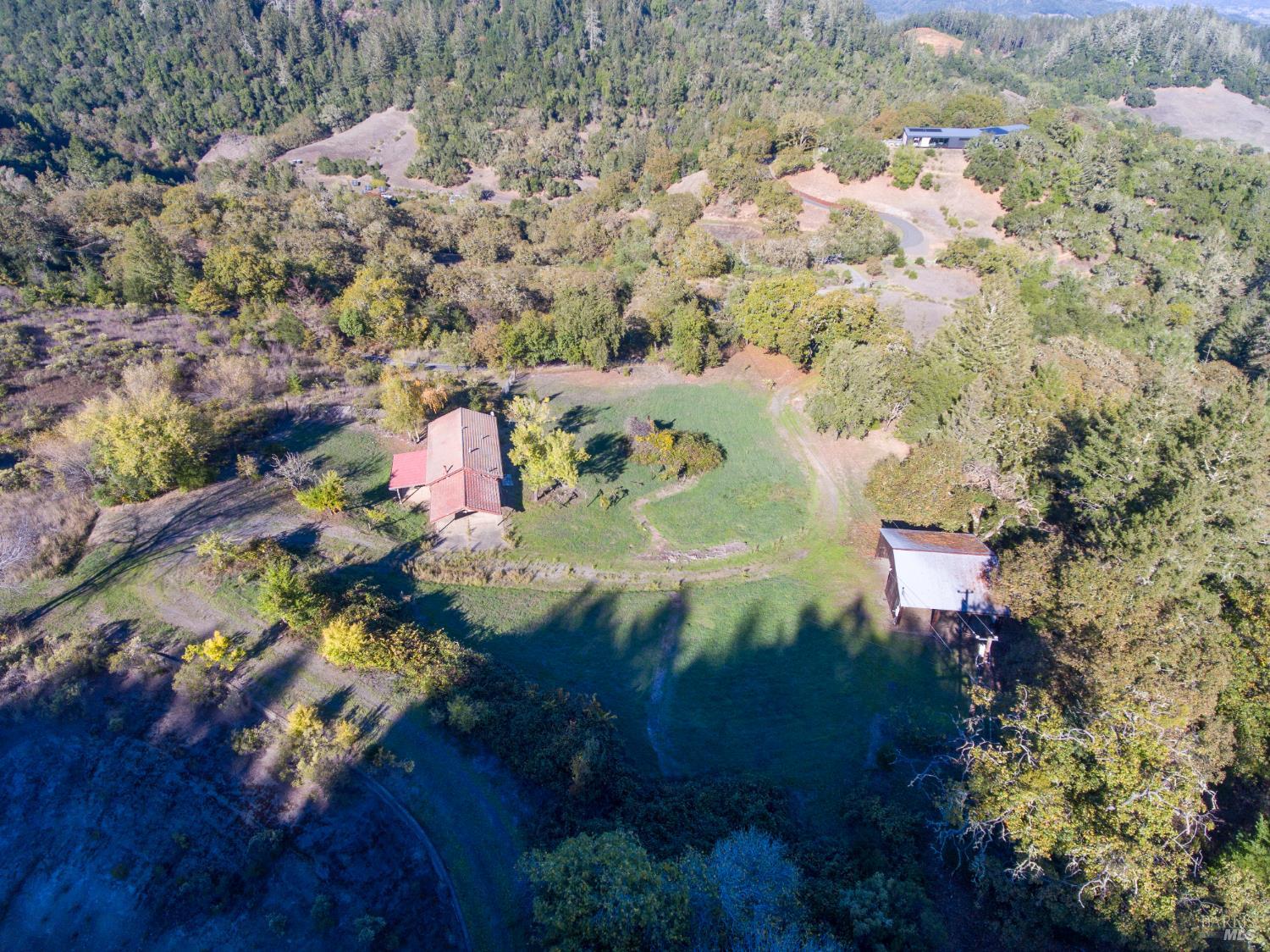 2300 Brack Road Healdsburg, CA 95448 - Photo 6 of 41 an aerial view of residential houses with outdoor space