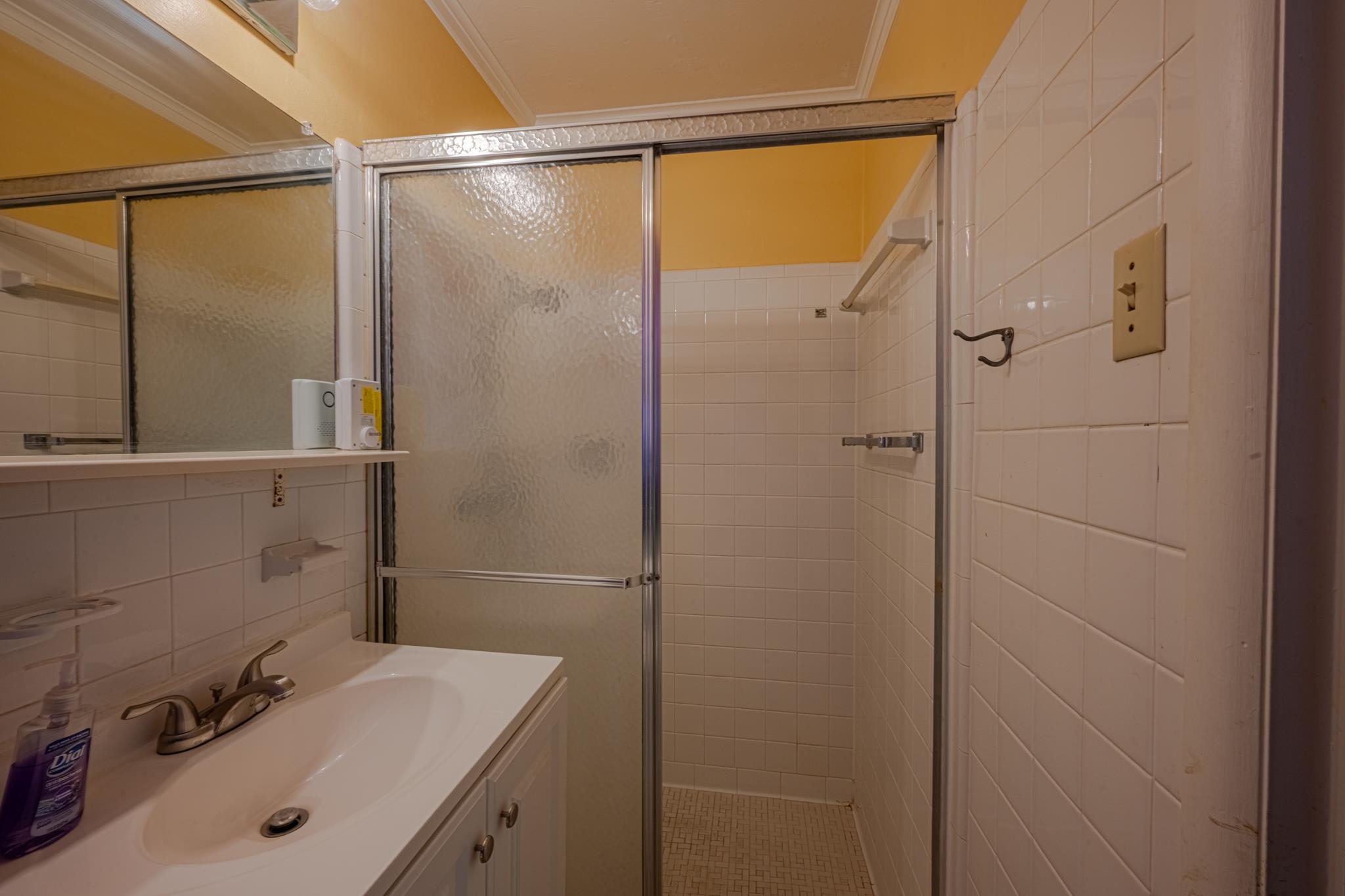 248 North Yates Road Memphis, TN 38120 - Photo 23 of 40 a bathroom with a sink mirror and shower
