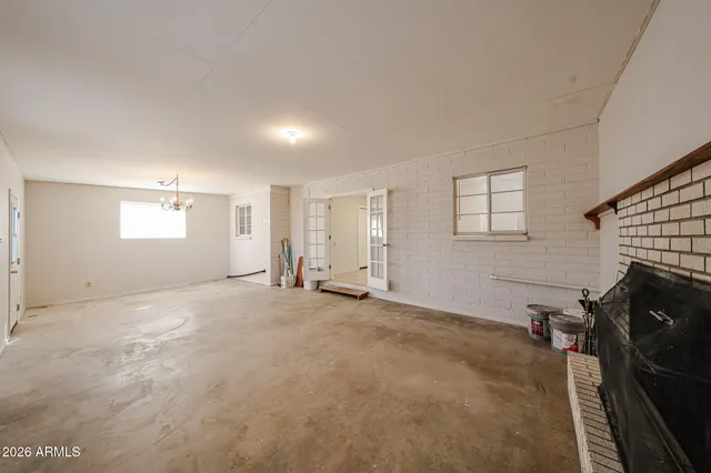 a view of livingroom with furniture and fireplace
