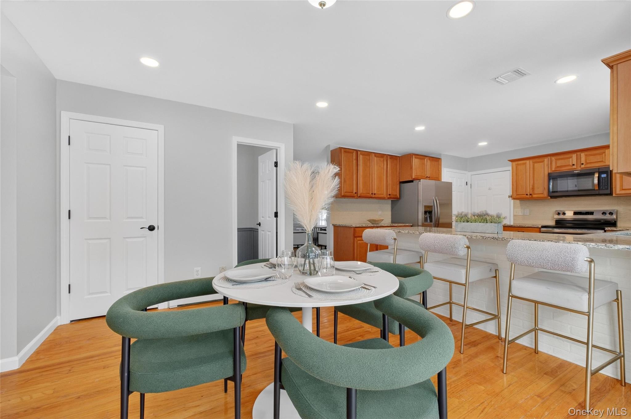 33 Berea Road Walden, NY 12586 - Photo 15 of 44 Dining area featuring light wood-style flooring and recessed lighting