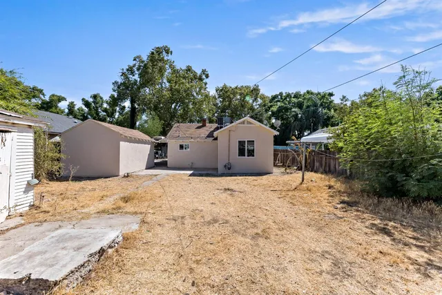 a outdoor space with a tree