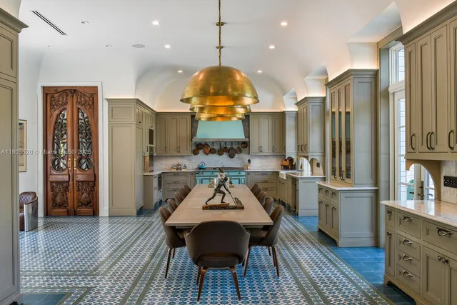 a view of a kitchen center island and furniture