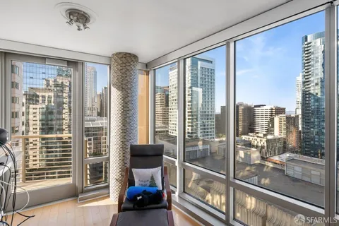 a view of a tall building