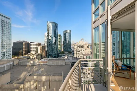 a view of a building with sitting space