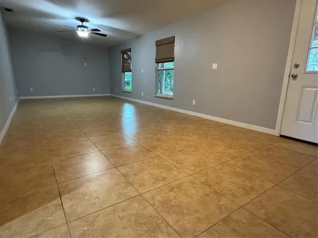 a view of a room with a bench