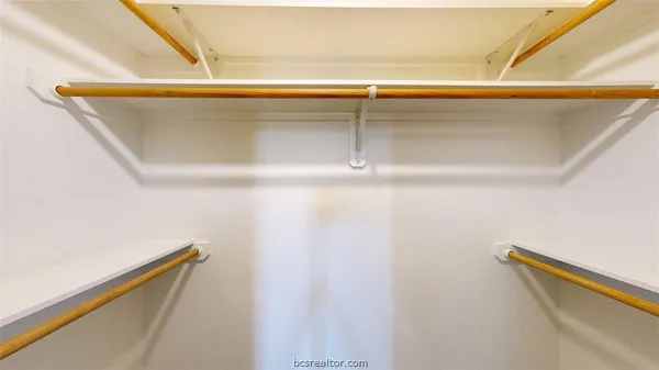 a close up view of racks on a wall