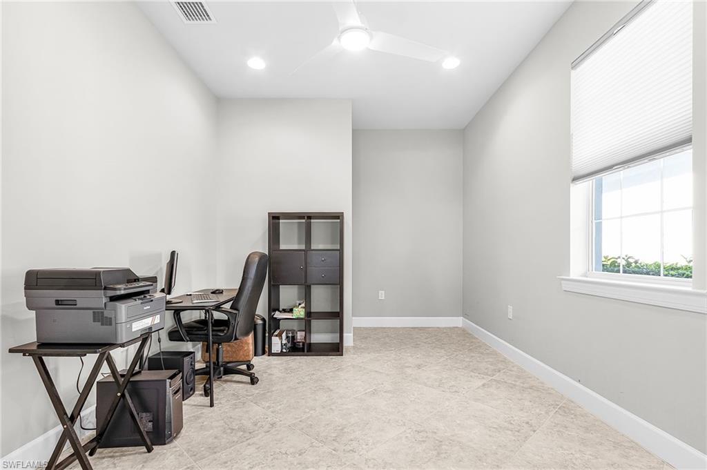 20131 Torch Key Way Estero, FL 33928 - Photo 16 of 47 Office area featuring recessed lighting and ceiling fan