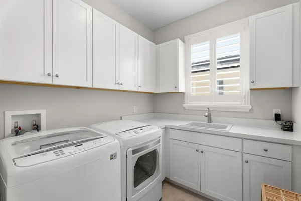 a view of cabinets with window