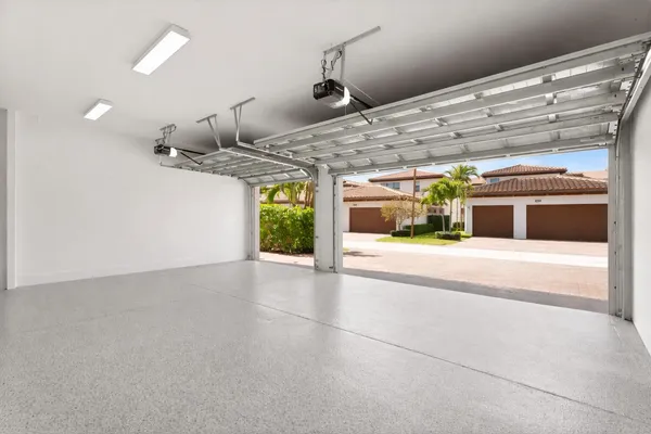 a view of a garage