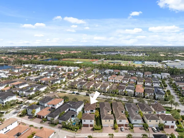 an aerial view of a city