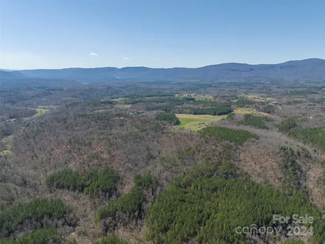 a view of a mountain range with trees in the background