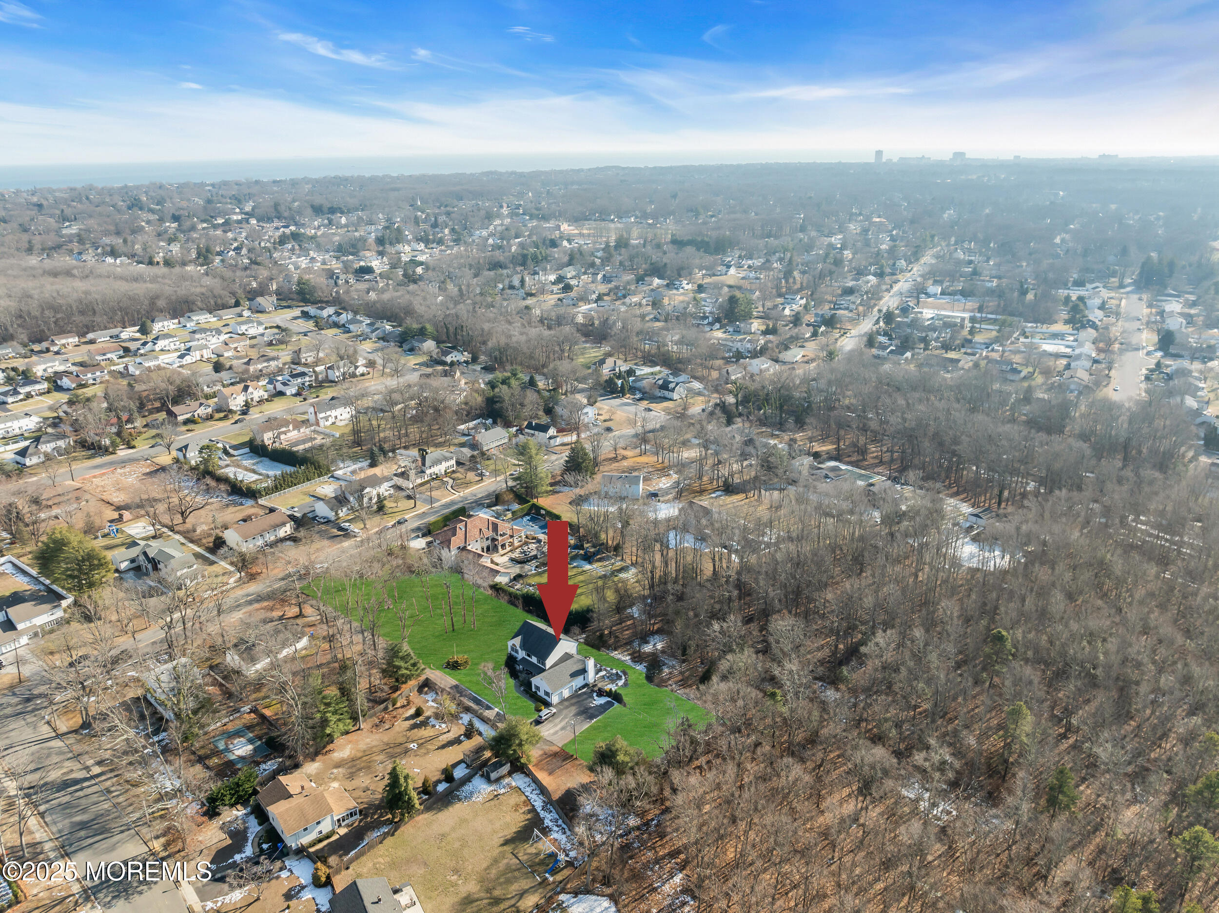 220 Whalepond Road Eatontown, NJ 07724 - Photo 8 of 54 an aerial view of residential houses with outdoor space
