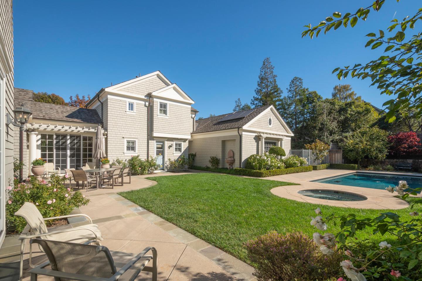 209 Bridge Road Hillsborough, CA 94010 - Photo 31 of 38 a front view of a house with garden