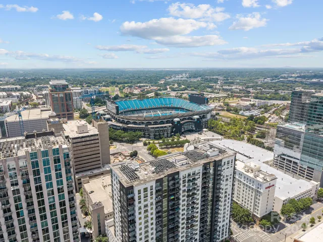 an aerial view of a city