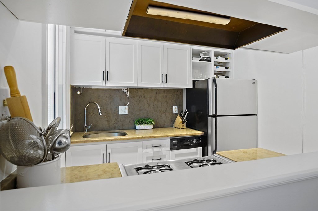 28 Everett Street, Unit 2 Boston, MA 02130 - Photo 12 of 25 a dining table chair and a refrigerator in a kitchen