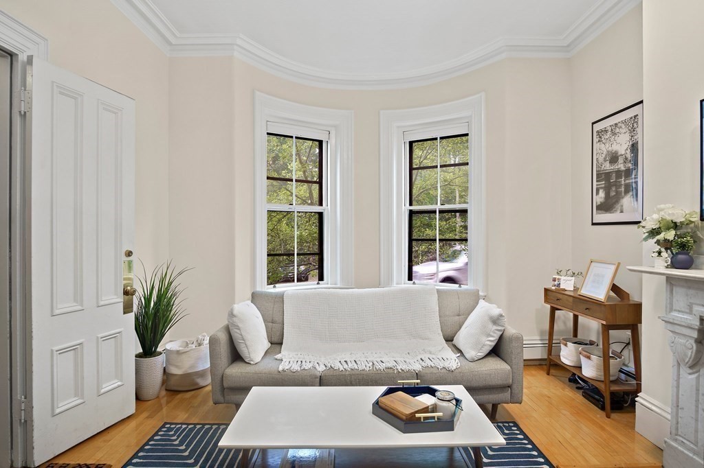 28 Everett Street, Unit 2 Boston, MA 02130 - Photo 6 of 25 a living room with furniture and a window with potted plants