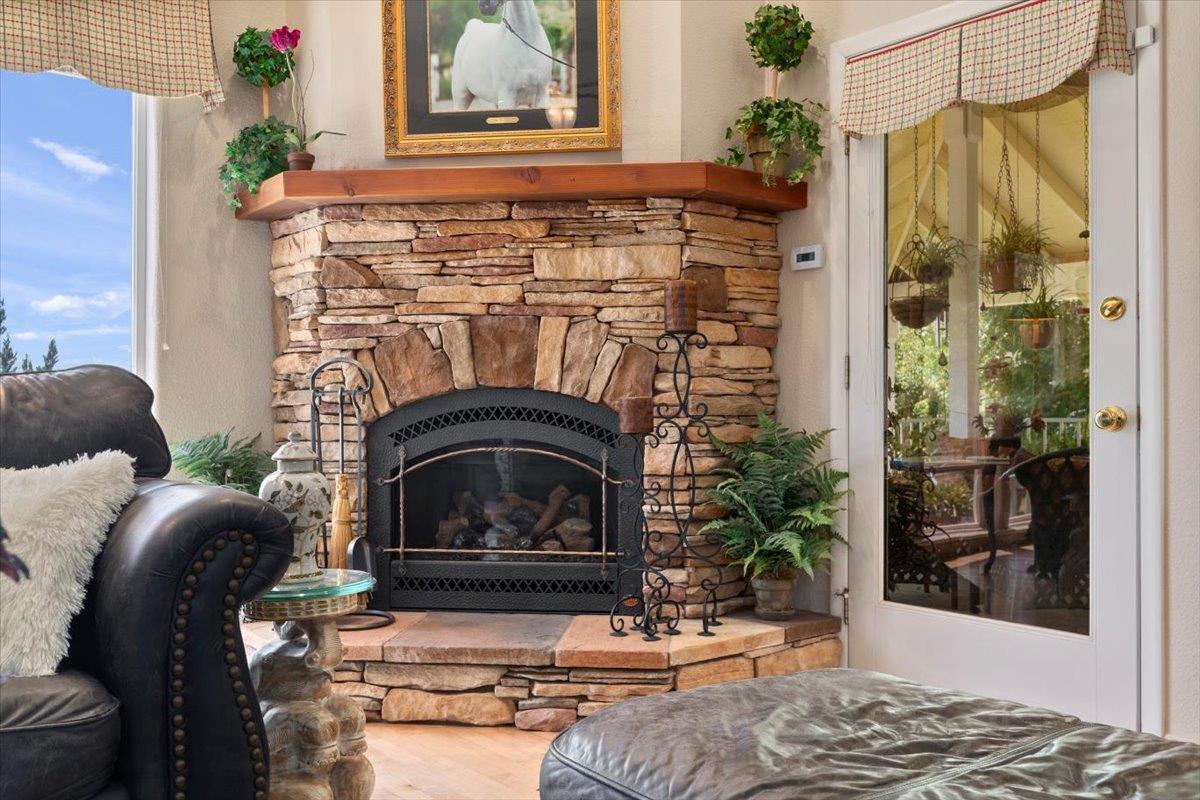 4558 Country View Court Cool, CA 95614 - Photo 29 of 82 a living room with furniture and a fireplace