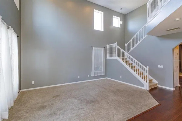 a view of an entryway with staircase