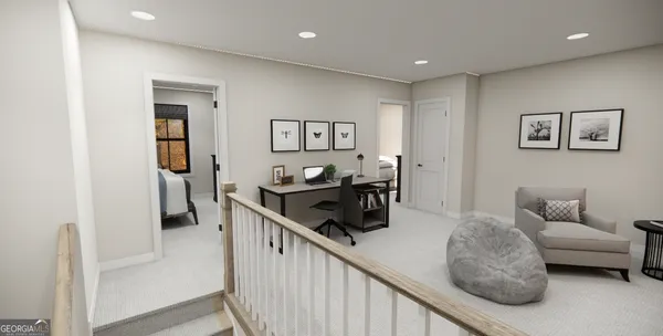 a living room with furniture and window
