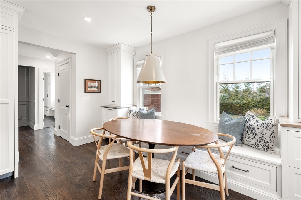 3 Cleveland Road Brookline, MA 02445 - Photo 17 of 27 a dining room with furniture window wooden floor