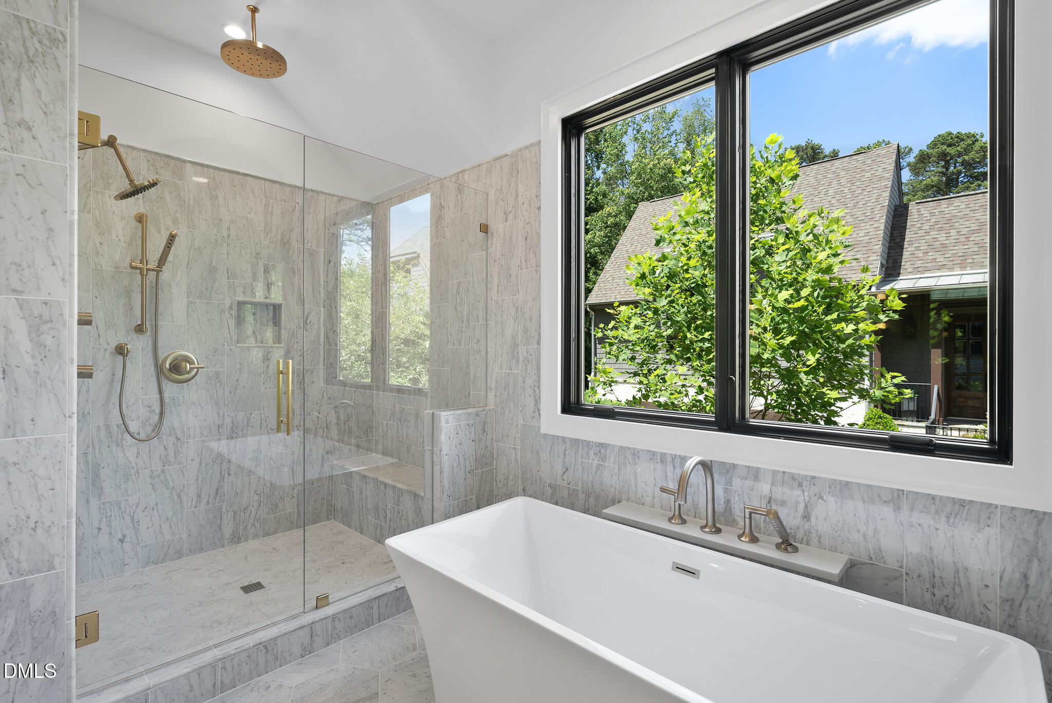 1609 Ridge Road Raleigh, NC 27607 - Photo 25 of 62 Huge walk-in shower