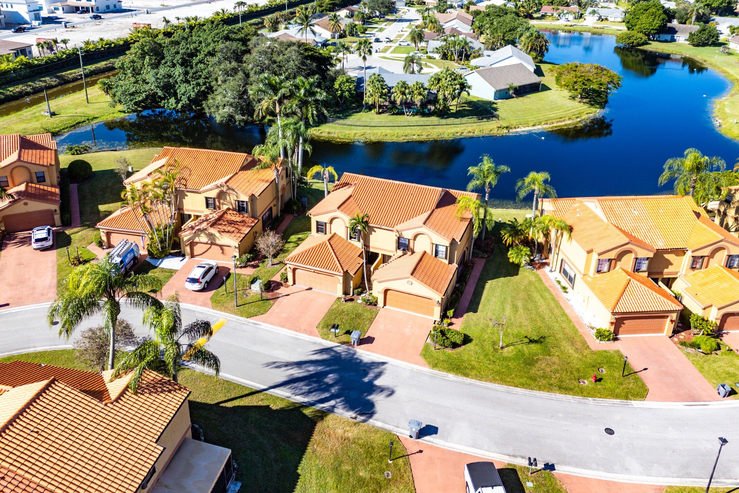 19931 Villa Lante Place Boca Raton, FL 33434 - Photo 45 of 49 an aerial view of a house with a swimming pool