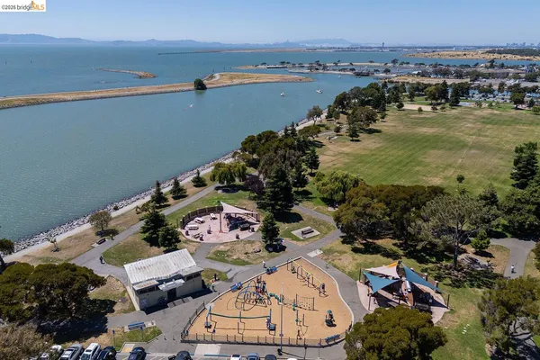 a view of a lake with a mountain
