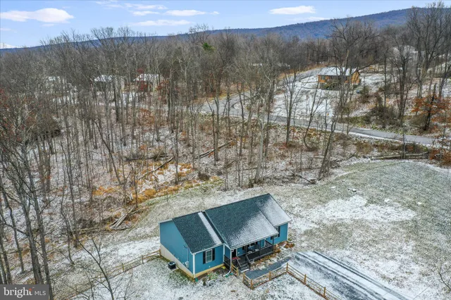 a view of a outdoor space with mountain view