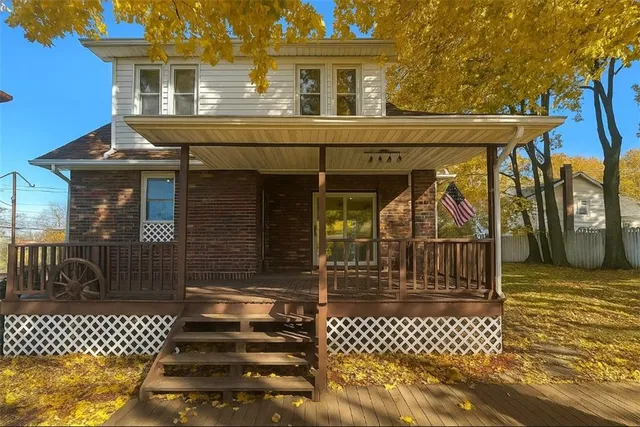 a front view of a house