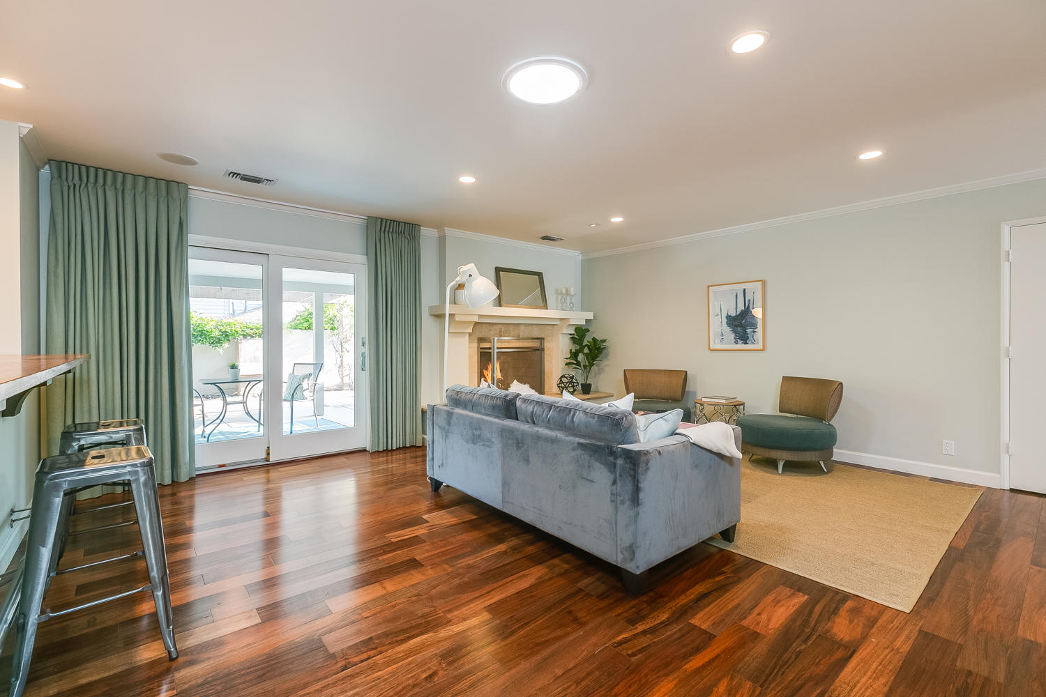 417 Andrew Drive Ojai, CA 93023 - Photo 12 of 31 a living room with furniture and a fireplace