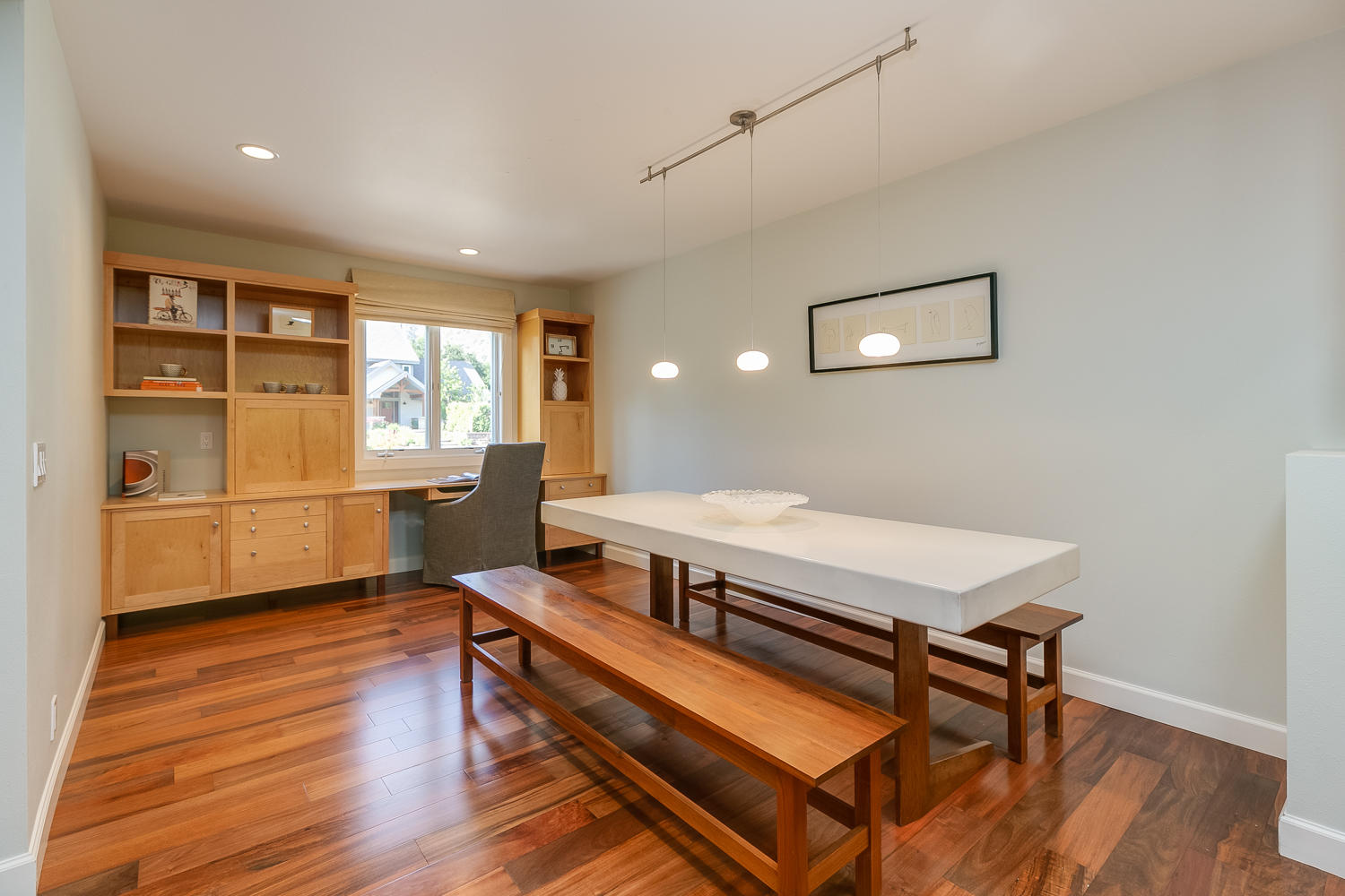 417 Andrew Drive Ojai, CA 93023 - Photo 14 of 31 a living room with furniture a window and wooden floor