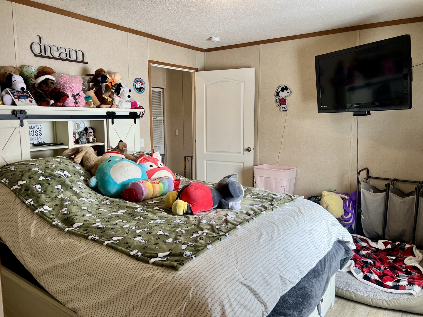 27 Lakeview Road Gays, IL 61928 - Photo 17 of 26 a bedroom with a bed a flat screen tv and a bed