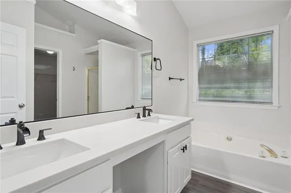 a bathroom with a sink and a bathtub