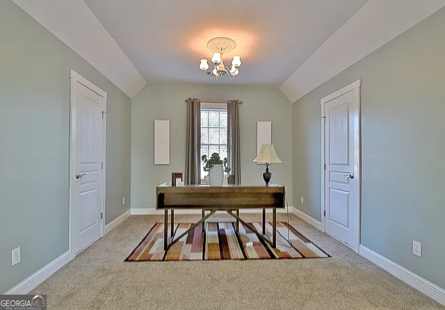 a view of a garden with a lake