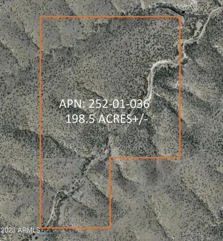 a view of a dry field with mountains in the background