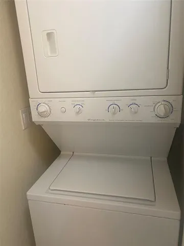 a close up view of washer and dryer