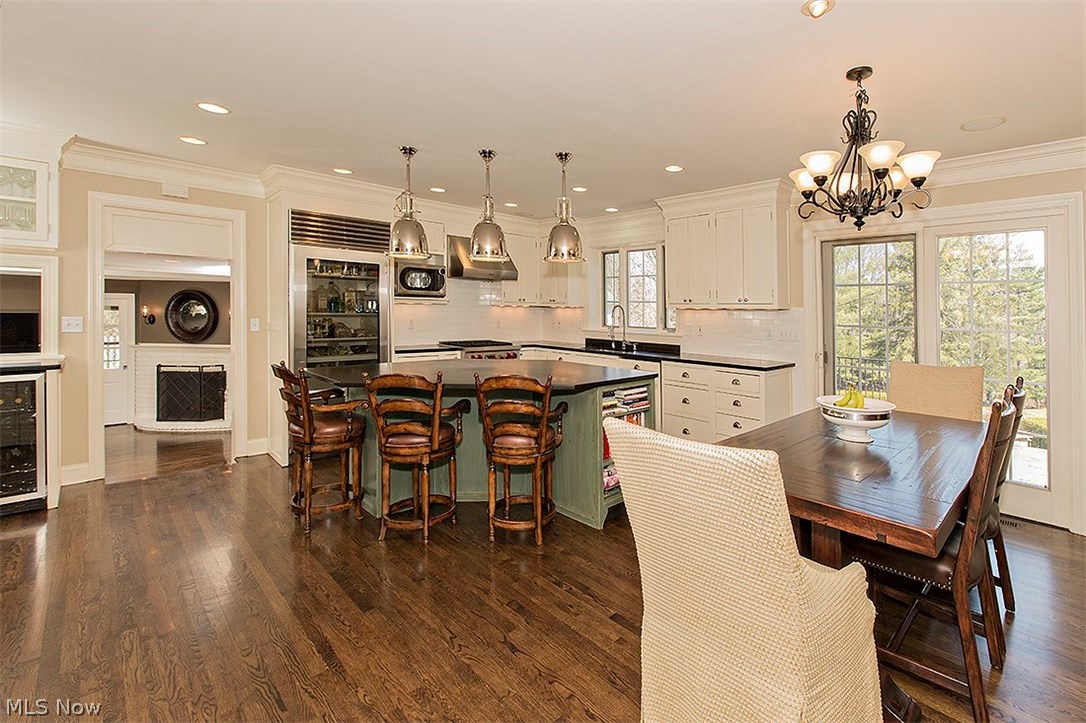 33325 Woodleigh Road Cleveland, OH 44124 - Photo 2 of 35 The updated kitchen has a gorgeous stone fireplace.
