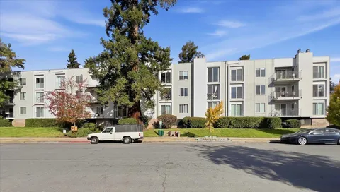 a car parked in front of a building
