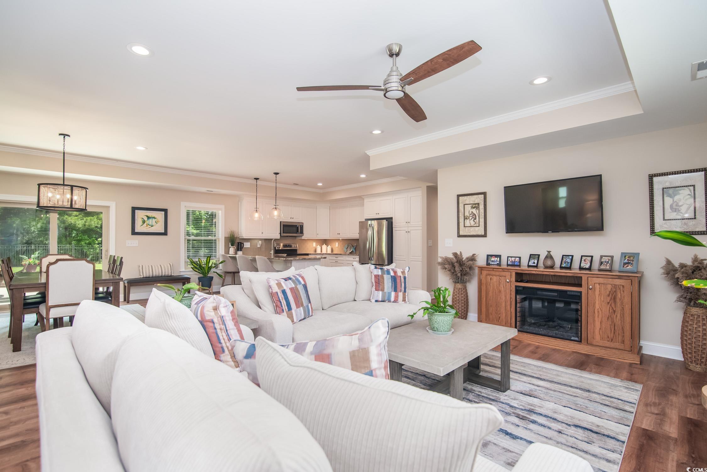 193 Field Loop Road Georgetown, SC 29440 - Photo 5 of 40 Living room featuring recessed lighting, wood fini
