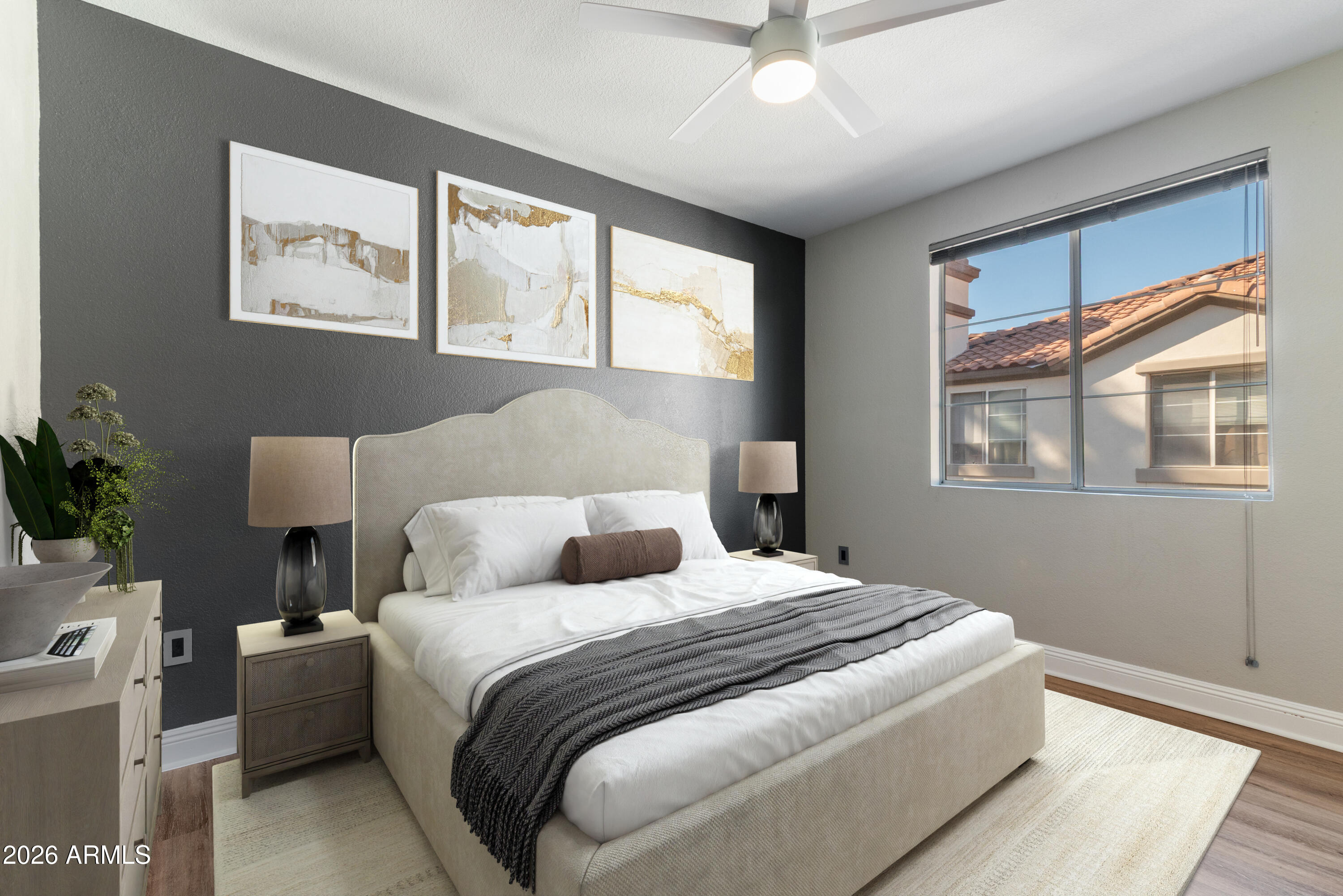 2992 North Miller Road, Unit A212 Scottsdale, AZ 85251 - Photo 9 of 25 Virtually staged primary bedroom